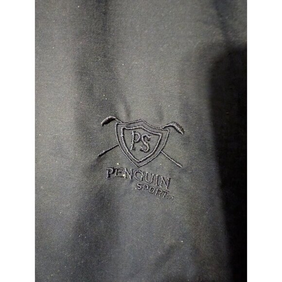 Vintage Penguin Sport Windbreaker Pullover Jacket Men’s Medium Navy Blue Golf - Picture 4 of 6